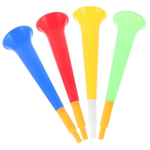 FRCOLOR 4stücke Fußball Trompete Horn Spielzeug Aus Kunststoff Für Sportveranstaltungen Party Requisiten Junge Mädchen Musikspielzeug Jubeln Geräuschmacher Football-anfeuerungsspielzeug von FRCOLOR