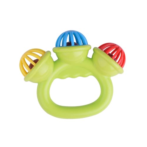 FRCOLOR 4 Stück Teiliges Handglocken Bunte Rassel Pädagogisches Musikinstrument für Junge Mädchen Jahre Leicht Fassbar Tröstendes Fördert Kreativität und Farberkennung Zufällige Farbe von FRCOLOR