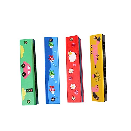 FRCOLOR 4 Stück Teiliges Holz Doppelte Reihe Pädagogisches Musikinstrument für Zufälliges Muster Fördert Kreativität und Motorik von FRCOLOR