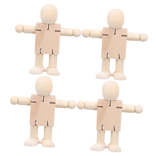 FRCOLOR 4 Stück Teiliges Holz Roboterfiguren DIY Unfertige Holzpuppen zum Malen und Basteln für Kreative Pädagogisches FRCOLOR 4 Stück Teiliges Holz Roboterfiguren DIY Unfertige Holzpuppen zum Malen und Basteln für Kreative Pädagogisches von FRCOLOR