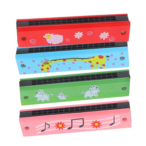 FRCOLOR 4 Stück Teiliges Holzmundharmonika Kleines Tragbares Musikinstrument für Anfänger Bunte Tiermotive Leicht Robust für Musikspielzeug und Lernzwecke FRCOLOR 4 Stück Teiliges Holzmundharmonika Kleines Tragbares Musikinstrument für Anfänger Bunte Tiermotive Leicht Robust für Musikspielzeug und Lernzwecke von FRCOLOR