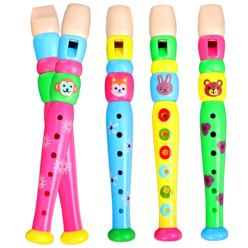 FRCOLOR 4 Stück Teiliges Kinderflöten aus Kunststoff Bunte Tiermotive Blockflöten mit Klarem Pädagogische Musikinstrumente für Anfänger und Schulunterricht Zufällige Farbe Zufällige Farbe FRCOLOR 4 Stück Teiliges Kinderflöten aus Kunststoff Bunte Tiermotive Blockflöten mit Klarem Pädagogische Musikinstrumente für Anfänger und Schulunterricht Zufällige Farbe Zufällige Farbe von FRCOLOR