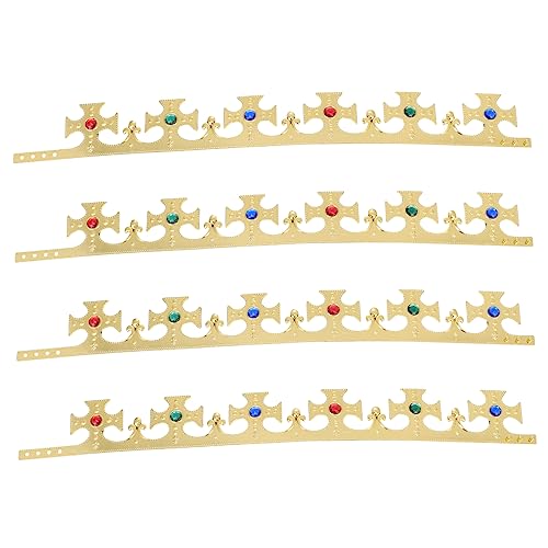 FRCOLOR 4 Stück Teiliges Königliche aus Goldenem Langlebigem Material Leichtes Kostümzubehör für Kindergeburtstag Stabile und Geburtstagskrone für Themenpartys FRCOLOR 4 Stück Teiliges Königliche aus Goldenem Langlebigem Material Leichtes Kostümzubehör für Kindergeburtstag Stabile und Geburtstagskrone für Themenpartys von FRCOLOR