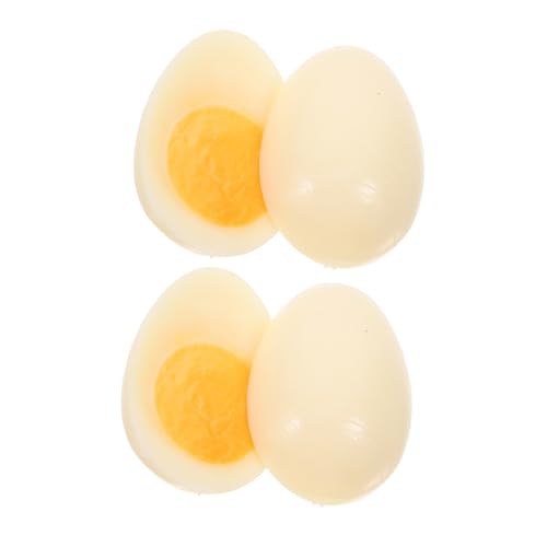 FRCOLOR 4 Stück Teiliges Künstliche Gekochte Eier aus PVC Realistische Lebensmittel Requisiten für Kinderküche und Fotografie Langlebig und Pflegeleicht FRCOLOR 4 Stück Teiliges Künstliche Gekochte Eier aus PVC Realistische Lebensmittel Requisiten für Kinderküche und Fotografie Langlebig und Pflegeleicht von FRCOLOR