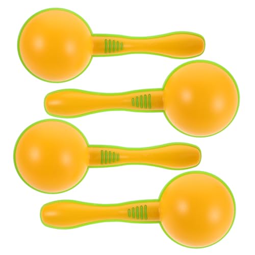 FRCOLOR 4 Stück Teiliges Kunststoff Maracas für Bunte Sandrasseln als Musikalisches Lernspielzeug Leichte Rasseln für Kindergarten Party Geburtstag und Weihnachtsstrumpf-füller von FRCOLOR