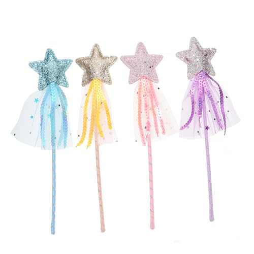 FRCOLOR 4 Stück Teiliges Magische Feenstäbe für Mädchen Bunte Magische Stäbe aus Sicherem Material Fördert Fantasie und Hand Auge koordination für Basteln FRCOLOR 4 Stück Teiliges Magische Feenstäbe für Mädchen Bunte Magische Stäbe aus Sicherem Material Fördert Fantasie und Hand Auge koordination für Basteln von FRCOLOR