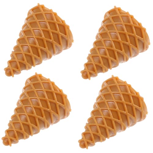 FRCOLOR 4 Stück Teiliges Mini Eiswaffel Set Realistische Simulation DIY EIS Robust Langlebig mit Realistischem Gefühl für Kinderpartys und Kreatives Rollenspiel von FRCOLOR