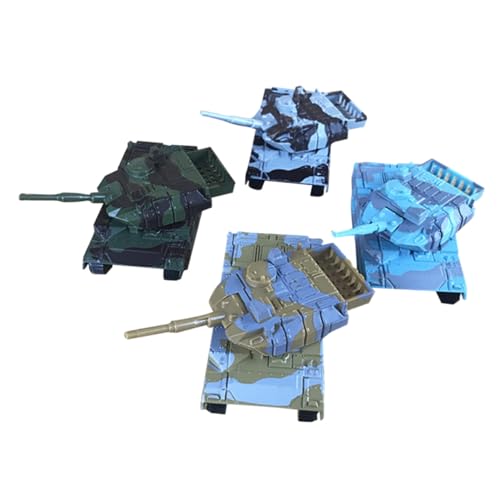 FRCOLOR 4 Stück Teiliges Mini Panzer Modellset als Schreibtischdeko Detailgetreue Simulation Kreatives zum Geburtstag Stilvolle Ornament für Zuhause Büro Hotel Sammlerstück von FRCOLOR