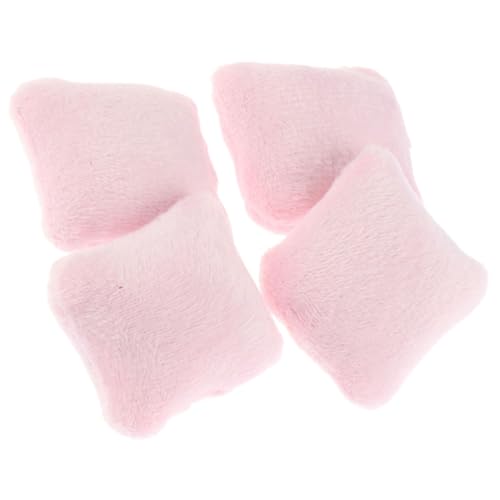 FRCOLOR 4 Stück Teiliges Miniatur Puppenhaus Kissen Weiche Mini Couch Kissen für Puppenstube und DIY Wohnzimmerschmuck Vielseitig als Fotorequisite und Zimmerdeko von FRCOLOR