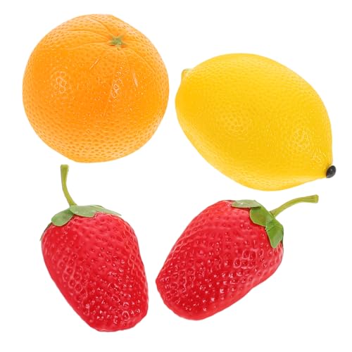 FRCOLOR 4 Stück Teiliges Obst Shaker Musikinstrumente Percussion Realistische Fruchtform Robust und Handlich Fördert Rhythmusgefühl und Konzentrationsentwicklung von FRCOLOR