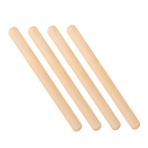 FRCOLOR 4 Stück Teiliges Percussion Sticks Set aus Holz Rhythmusstäbe für Kleinkinder Musikspielzeug zur Rhythmischen Entwicklung Fördert Musikalische Kreativität und Motorik bei Kindern von FRCOLOR