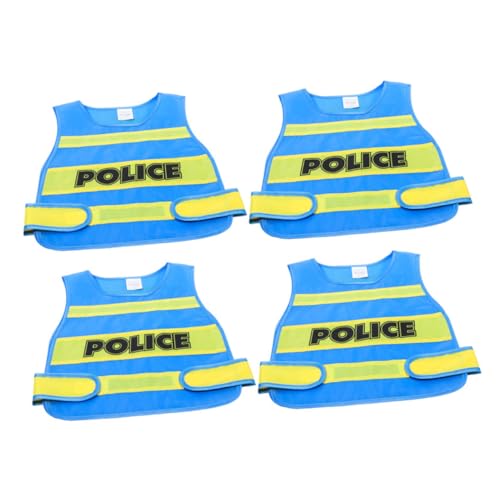 FRCOLOR 4 Stück Teiliges Polizei Kostüm Halloween Police Vest Cosplay Outfit für Rollenspiele Verkleidung Party und Schulfest Atmungsaktiv Hautfreundlich Vielseitig Einsetzbar FRCOLOR 4 Stück Teiliges Polizei Kostüm Halloween Police Vest Cosplay Outfit für Rollenspiele Verkleidung Party und Schulfest Atmungsaktiv Hautfreundlich Vielseitig Einsetzbar von FRCOLOR