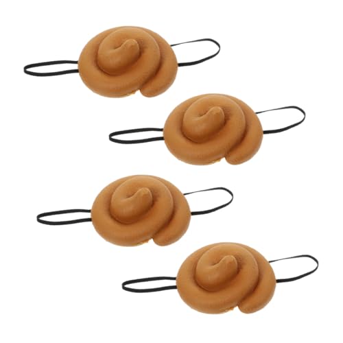 FRCOLOR 4 Stück Teiliges Poop Kostüm Hut für Erwachsene und Realistisch Gestaltete Lustige Party Cosplay hüte Requisiten für Halloween Fasching und Spaßige Verkleidungen von FRCOLOR