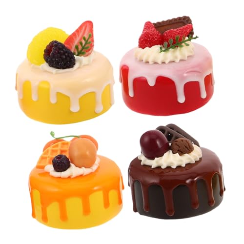 FRCOLOR 4 Stück Teiliges Realistischer Künstlicher Cupcake Deko Modelle Detailgetreue Simulation Langlebige Fake Desserts für Zuhause Vielseitige Party und Tischdekoration Umweltfreundlich von FRCOLOR