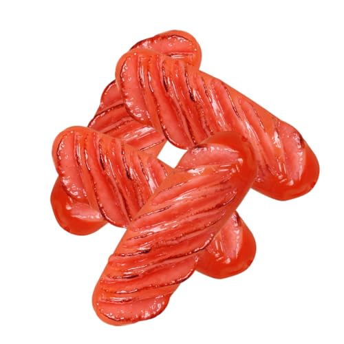 FRCOLOR 4 Stück Teiliges Realistisches Miniatur Bratwurst Modell Detailgetreue Gegrillte Dekoration Foto Requisite für Küche Restaurant und Partygestaltung von FRCOLOR