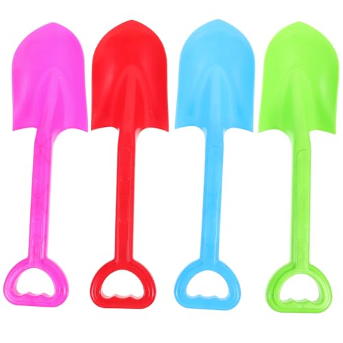 FRCOLOR 4 Stück Teiliges Sandspielzeug Bunte Kindersichere Plastikschaufeln Strapazierfähige Strandschaufeln für Jungen Mädchen zum Sandgraben Freien Zufällige Farbe Zufällige Farbe von FRCOLOR