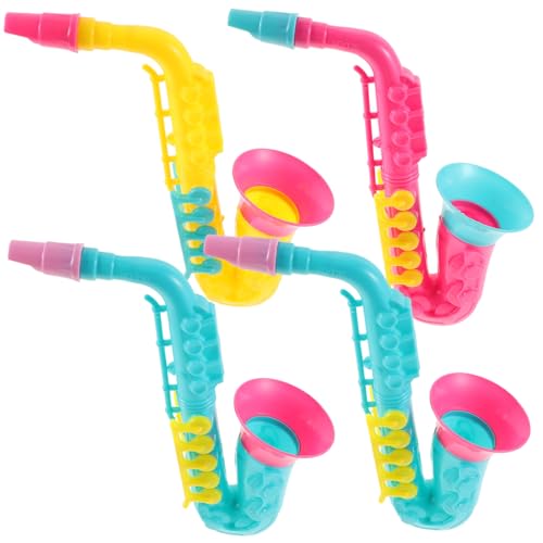 FRCOLOR 4 Stück Teiliges Saxophon aus Leichtem Kunststoff Pädagogisches Blasinstrument Modell für Anfänger Tragbares Musikspielzeug für Kreative für Partys und Geburtstagsgeschenke von FRCOLOR