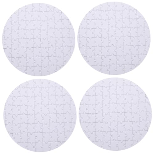 FRCOLOR 4 Stück Teiliges Sublimations Puzzle Rund Weiß Glänzend Hitzebeständige Blanko Puzzleteile für DIY Thermotransfer Personalisierbares Bastelspielzeug für Kreative FRCOLOR 4 Stück Teiliges Sublimations Puzzle Rund Weiß Glänzend Hitzebeständige Blanko Puzzleteile für DIY Thermotransfer Personalisierbares Bastelspielzeug für Kreative von FRCOLOR