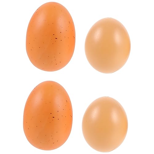 FRCOLOR 4 Stück Teiliges Täuschend Echte Deko Eier aus Bemalbare Bastel Eier für Partydekoration und Kreative DIY Projekte Realistische Simulationseier für Handwerk und Wohnaccessoires von FRCOLOR