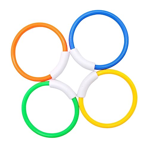 FRCOLOR 4 Stück Teiliges Tauchspielzeug Bunte Tauchringe für Schwimmtraining im Pool Sicher und Leicht zu Greifen für Jungen und Mädchen Wasserspielzeug für Sommer Zufällige Farbe FRCOLOR 4 Stück Teiliges Tauchspielzeug Bunte Tauchringe für Schwimmtraining im Pool Sicher und Leicht zu Greifen für Jungen und Mädchen Wasserspielzeug für Sommer Zufällige Farbe von FRCOLOR