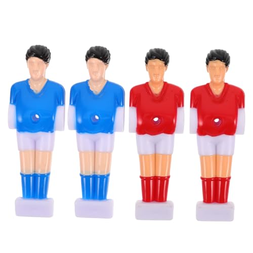 FRCOLOR 4 Stück Teiliges Tischkicker Fußballspieler Figuren für Tischfußball Rot und Blau Realistische Kicker Figuren für Heim und Büro Fördert Reaktionsfähigkeit und Koordination von FRCOLOR