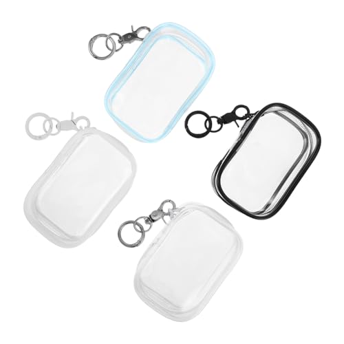 FRCOLOR 4 Stück Teiliges Transparentes PVC Aufbewahrungsset mit Schlüsselanhänger Stabile Hänge Tasche für Sammelfiguren Wasserfest zum Schutz und Präsentieren von Plüschspielzeug bei von FRCOLOR