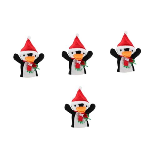 FRCOLOR 4 Stück Weihnachtliche Plüsch-handpuppe Pinguin Weiches Fingerpuppenspielzeug für Erwachsene Kuscheliges Storytelling-Tier für Interaktives Festtags-Spiel und Deko FRCOLOR 4 Stück Weihnachtliche Plüsch-handpuppe Pinguin Weiches Fingerpuppenspielzeug für Erwachsene Kuscheliges Storytelling-Tier für Interaktives Festtags-Spiel und Deko von FRCOLOR