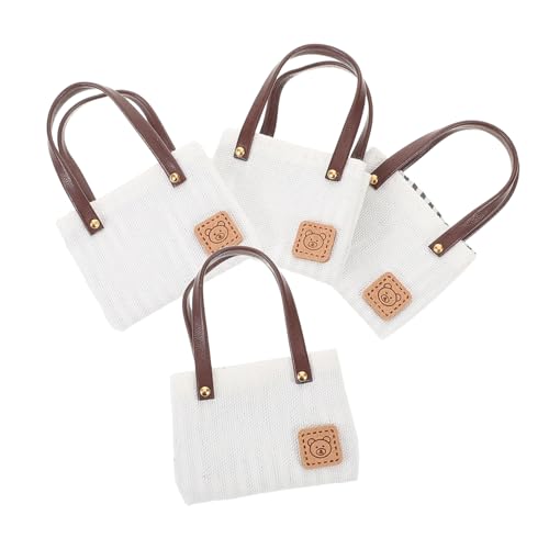 FRCOLOR 4 Stück Weiße Taschen für Puppen DIY Zubehör für Puppenhaus Dekoration Flexible Gestaltungsmöglichkeiten für Kreative Szenen FRCOLOR 4 Stück Weiße Taschen für Puppen DIY Zubehör für Puppenhaus Dekoration Flexible Gestaltungsmöglichkeiten für Kreative Szenen von FRCOLOR