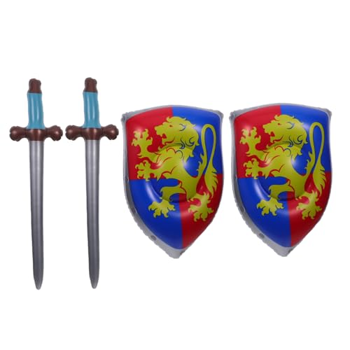 FRCOLOR 4 Stück aufblasbares für Ritter verkleiden Sich Schildstütze Spielzeugprops vorgeben, Schild zu Sein Wikinger-Schild-Kostüm Ritterkostüm PVC von FRCOLOR