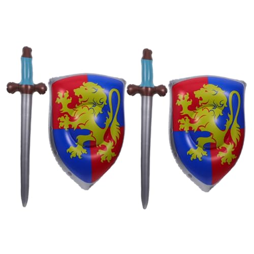 FRCOLOR 4 Stück aufblasbares für Ritterschwert Schildstütze Gefälschtes Schwertspielzeug Ritter verkleiden Sich Kinderspielzeug Requisiten Ritter-Partygeschenke PVC FRCOLOR 4 Stück aufblasbares für Ritterschwert Schildstütze Gefälschtes Schwertspielzeug Ritter verkleiden Sich Kinderspielzeug Requisiten Ritter-Partygeschenke PVC von FRCOLOR