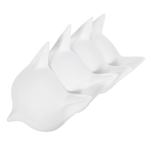 FRCOLOR 4-teilige Fuchsmaske: Blanko-weiße Diy-gesichtsmasken, Tier-cosplay-kostüm, Maskerade, Halloween – Für Partys Und Veranstaltungen, Ideales Party- FRCOLOR 4-teilige Fuchsmaske: Blanko-weiße Diy-gesichtsmasken, Tier-cosplay-kostüm, Maskerade, Halloween – Für Partys Und Veranstaltungen, Ideales Party- von FRCOLOR