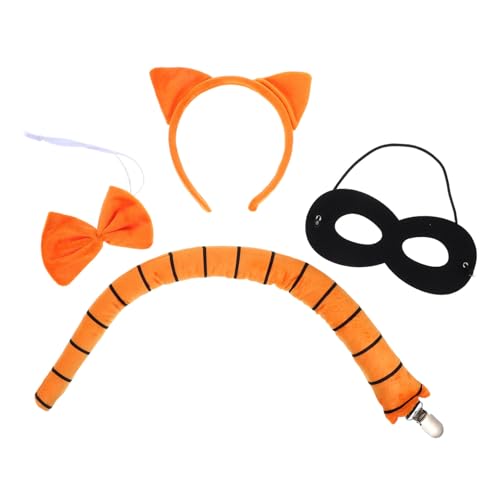 FRCOLOR 4-teiliges Katzenkostüm-set Mit Katzenohren, Stirnband, Fliege Und Augenabdeckungen Für Mädchen, Halloween-party, Verkleidung, Tier-cosplay-zubehör-set FRCOLOR 4-teiliges Katzenkostüm-set Mit Katzenohren, Stirnband, Fliege Und Augenabdeckungen Für Mädchen, Halloween-party, Verkleidung, Tier-cosplay-zubehör-set von FRCOLOR