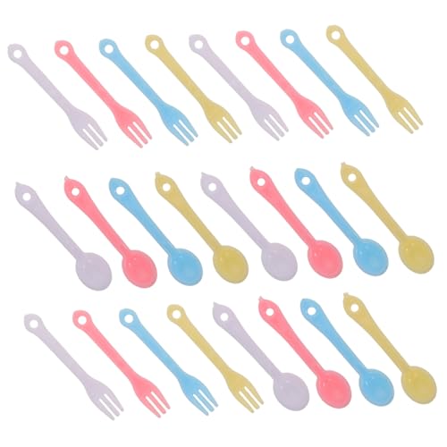 FRCOLOR 40 Sätze Teiliges Miniaturbesteck Set Buntes Kunststoffbesteck Mini Löffel und Gabeln Miniaturküchenutensilien für Puppenhaus Dekoration Kreatives FRCOLOR 40 Sätze Teiliges Miniaturbesteck Set Buntes Kunststoffbesteck Mini Löffel und Gabeln Miniaturküchenutensilien für Puppenhaus Dekoration Kreatives von FRCOLOR