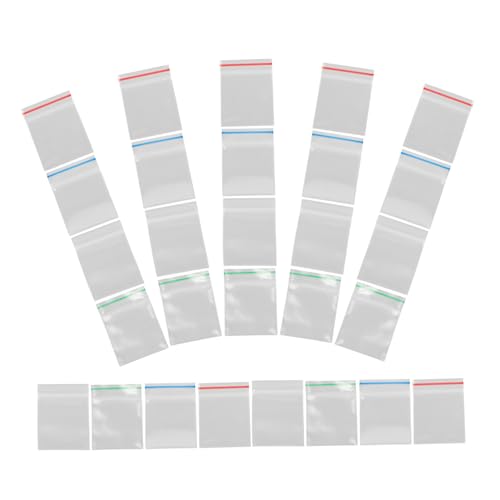 FRCOLOR 40 Stück Kleine Plastiktüten Puppenhaus Plastiktüten Kleine Beutel Mit Druckverschluss Winzige Schmuckbeutel Wiederverschließbare Beutel Schmuckbeutel Mit Druckverschluss von FRCOLOR