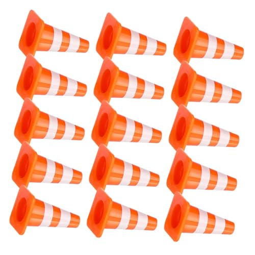 FRCOLOR 40 Stück Mini Verkehrszeichen Set Teiliges für Verkehrscones und Straßensperren für Kreatives Rollenspiel und Frühe Bildung zu Verkehrswissen von FRCOLOR