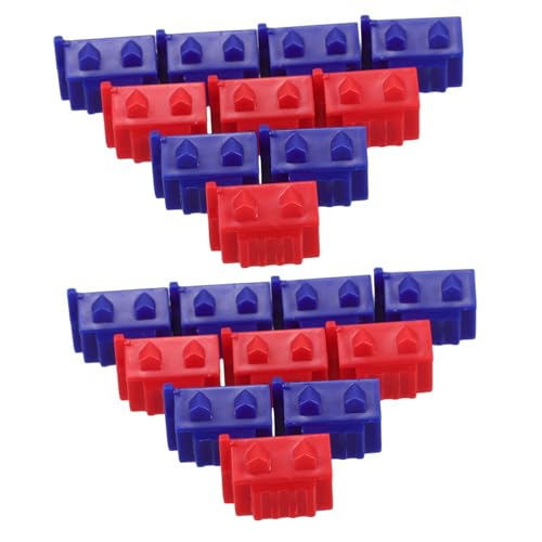 FRCOLOR 40 Stück Miniatur Häuser und Hotels für Brettspiele Ersatzteile Blau und Rot Zubehör für Spaß und Interaktion bei Familienfeiern von FRCOLOR