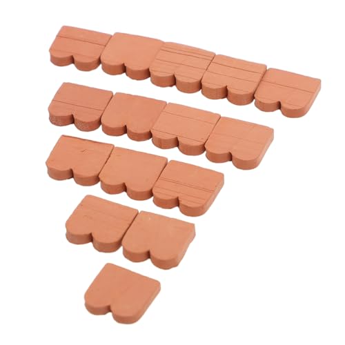 FRCOLOR 40 Stück Miniatur Wandsteine Realistische Mini Backsteine für Puppenhaus Landschaftsbau Detailgetreue Mini Steine für DIY Modellbau von FRCOLOR