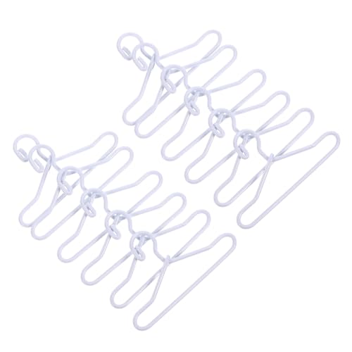 FRCOLOR 40 Stück Miniature Puppenkleiderbügel Kompakte und Leichte Metall Kleiderbügel für Puppen für Mini Häuser und Puppenschränke zum Aufhängen von Puppenkleidung und Zubehör von FRCOLOR
