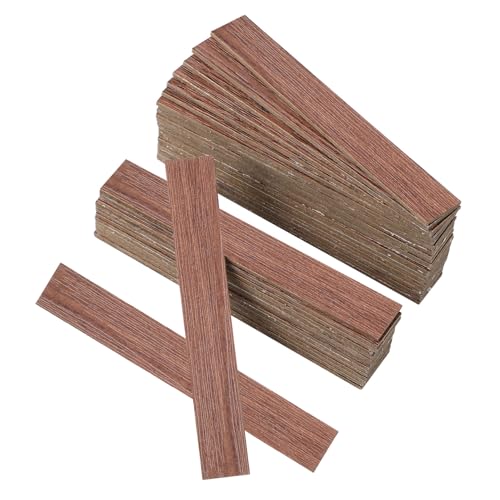 FRCOLOR 40 Stück Teiliges Miniatur Puppenhaus Bodenbelag Selbstklebende Holzoptik Fliesen Realistische Holzstruktur Kompatibel Einfache DIY Anwendung für Puppenhaus Zubehör von FRCOLOR