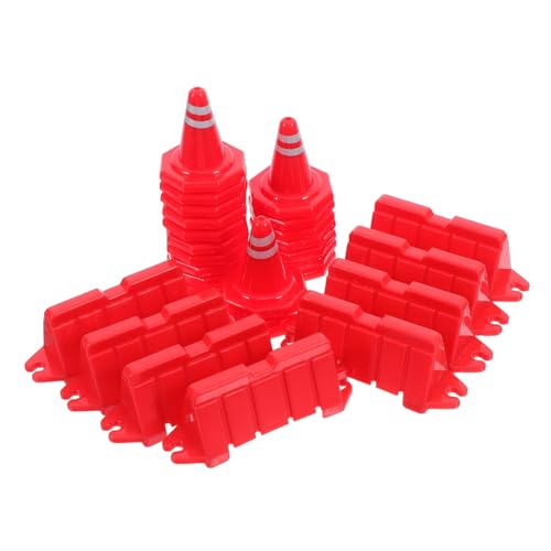 FRCOLOR 40 Stück Teiliges Miniatur Verkehrszeichen aus Kunststoff mit Roten Absperrungen und Roten Wasserbarrieren Sicheres Kinderspielzeug für Sandtisch Modelle Tragbar und Einfach zu FRCOLOR 40 Stück Teiliges Miniatur Verkehrszeichen aus Kunststoff mit Roten Absperrungen und Roten Wasserbarrieren Sicheres Kinderspielzeug für Sandtisch Modelle Tragbar und Einfach zu von FRCOLOR