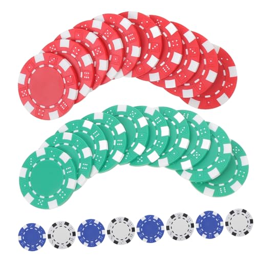 FRCOLOR 40 Stück Teiliges Poker Chips Bunte Spielchips für Poker Roulette und Brettspiele aus Leichtem Sicherem Material für Spieleabende und Partys FRCOLOR 40 Stück Teiliges Poker Chips Bunte Spielchips für Poker Roulette und Brettspiele aus Leichtem Sicherem Material für Spieleabende und Partys von FRCOLOR