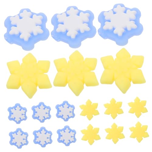 FRCOLOR 40 Stück Weihnachts-Schneeflocken Zappelspielzeug aus TPR Stressabbau durch Weiches Squeeze Fidget Beruhigendes Party-mitgebsel für Erwachsene Zufällige Designs von FRCOLOR