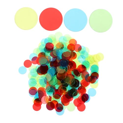 FRCOLOR 400 Stück Transparente Bingo Chips Spielmarker Farben Mischpack für Bingo Spielkarten Zubehör Markierungssteine FRCOLOR 400 Stück Transparente Bingo Chips Spielmarker Farben Mischpack für Bingo Spielkarten Zubehör Markierungssteine von FRCOLOR