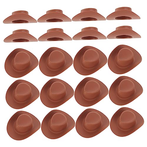 FRCOLOR 40Stücke Mini Cowboyhut Braune Miniaturpuppenhüte für DIY Basteln Western Dekoration und Puppenhäuser für Partner FRCOLOR 40Stücke Mini Cowboyhut Braune Miniaturpuppenhüte für DIY Basteln Western Dekoration und Puppenhäuser für Partner von FRCOLOR