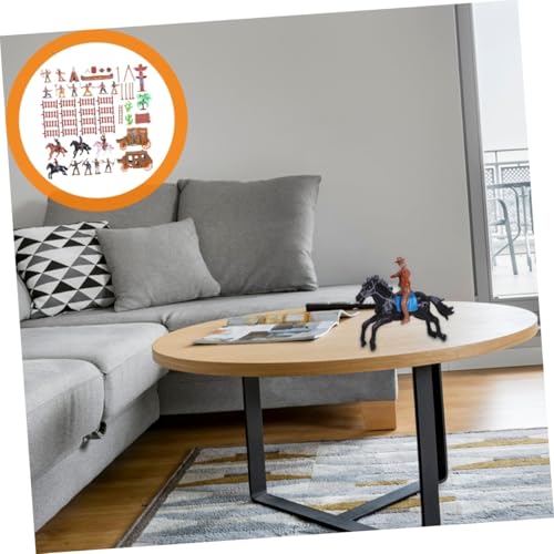 FRCOLOR 43 Stück Teiliges Western Cowboy Modell Pferdewagen Detailgetreue Miniatur Figuren in Verschiedenen Posen und Outfits für Sandtisch Mikro szenen und Dekorative Sammlungen FRCOLOR 43 Stück Teiliges Western Cowboy Modell Pferdewagen Detailgetreue Miniatur Figuren in Verschiedenen Posen und Outfits für Sandtisch Mikro szenen und Dekorative Sammlungen von FRCOLOR