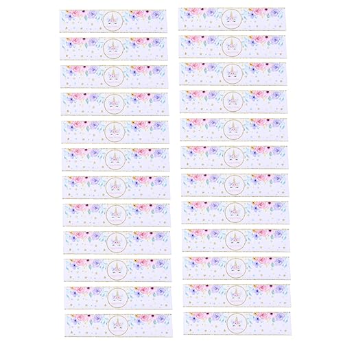 FRCOLOR 48 Stück Einhorn Aufkleber Partyflaschenetiketten für Einhorn Mottoparty Wasserflasche Deko Geeignet für Geburtstagsfeiern Hochzeiten und Mehr von FRCOLOR