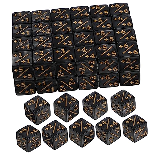 FRCOLOR 48 Stück Teiliges Acryl Würfelzähler Set mit Kleinen Token Würfeln Doppelseitig Bedruckt für Kartenspiele und Tabletop Spiele Stilvolle Spielzubehör für CCG und Brettspiele von FRCOLOR