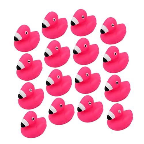 FRCOLOR 48 Stück Teiliges Flamingo Badespielzeug aus Langlebigem Vinyl mit Quietschefunktion Bunte Tiere Wasserspielzeug für Kleinkinder Sicher und Ungiftig für Badewanne Pool und Partys von FRCOLOR