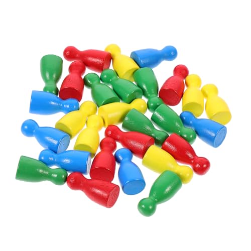 FRCOLOR 48 Stück Teiliges Holzspielsteine für Brettspiele Bunte Spielfiguren in Farben Rot Gelb Blau Grün Kompatibel mit Flugschach und Springerschach Fördert Logisches Denken und FRCOLOR 48 Stück Teiliges Holzspielsteine für Brettspiele Bunte Spielfiguren in Farben Rot Gelb Blau Grün Kompatibel mit Flugschach und Springerschach Fördert Logisches Denken und von FRCOLOR