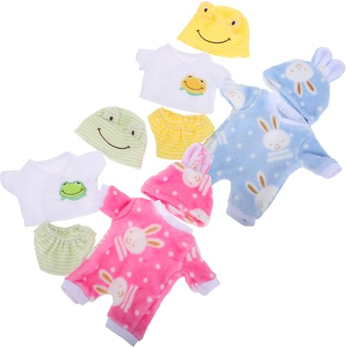 FRCOLOR 4Sätze Puppen Outfit für Babypuppen Teiliges Tierkleidung mit Cartoon Kaninchen Design Vielseitig Einsetzbar für Amerikanische Puppen Robust und Langlebig FRCOLOR 4Sätze Puppen Outfit für Babypuppen Teiliges Tierkleidung mit Cartoon Kaninchen Design Vielseitig Einsetzbar für Amerikanische Puppen Robust und Langlebig von FRCOLOR